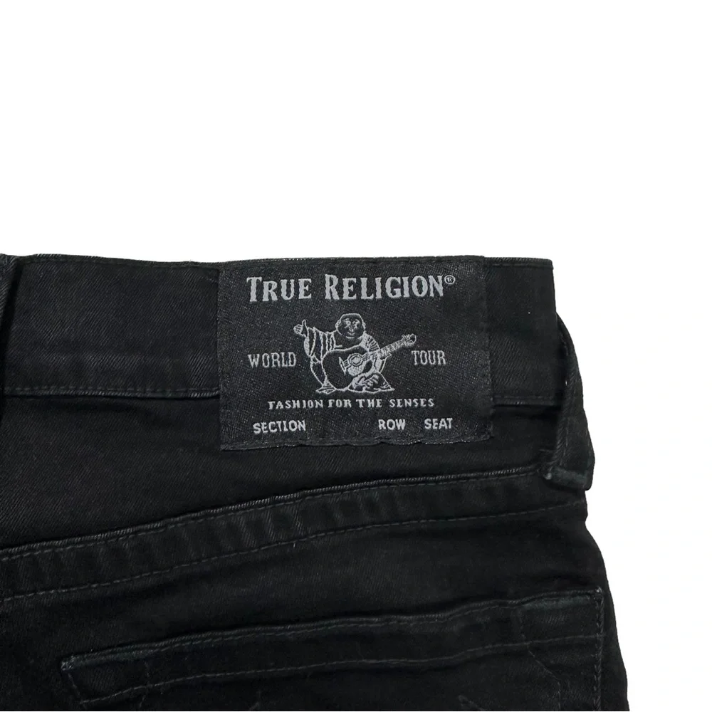 True Religion Buddha World Tour Geno Relaxed Slim Black Wash Jeans Sz 30x32 NWT - Picture 15 of 16